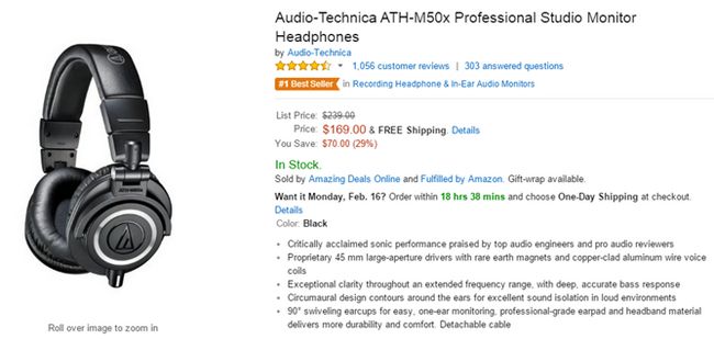 Fotografía - [Offre Alerte] Audio-Technica ATH-M30X, M40X-ATH, Et ATH-M50x Professional Studio Monitor écouteurs sont réduits fortement sur Amazon Right Now [Mise à jour: M30X M40X Et Offres Are Over]